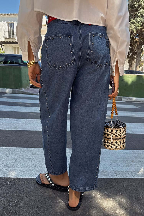 Beau BlueStudded Sid Slit Jeans main image 0