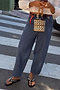 Blue Studded Barrel Jeans