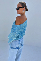 Thumbnail for Ice Blue Sequin Tilly Top