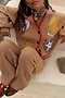 Camel Wide Leg Joggers