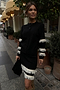 Black and Cream Fringe Holly Cardigan