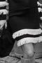 Black and Cream Fringe Jake Skirt