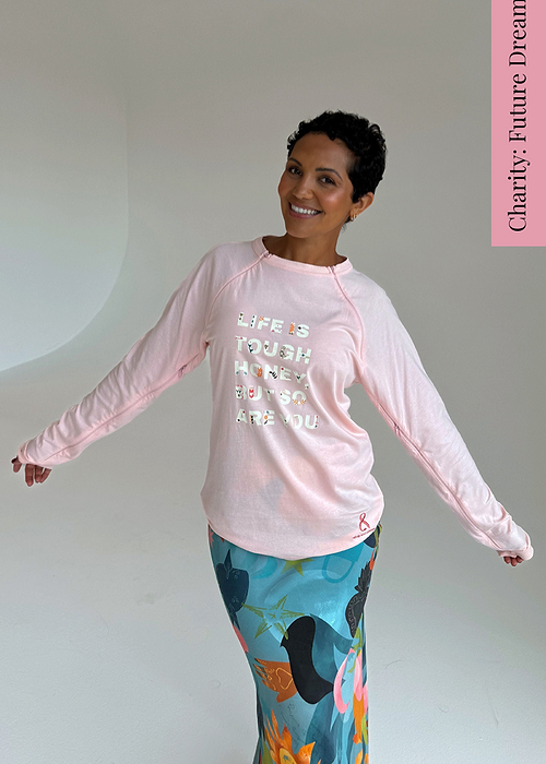 Pink Life is Tough Long Sleeve Accessible T-Shirt