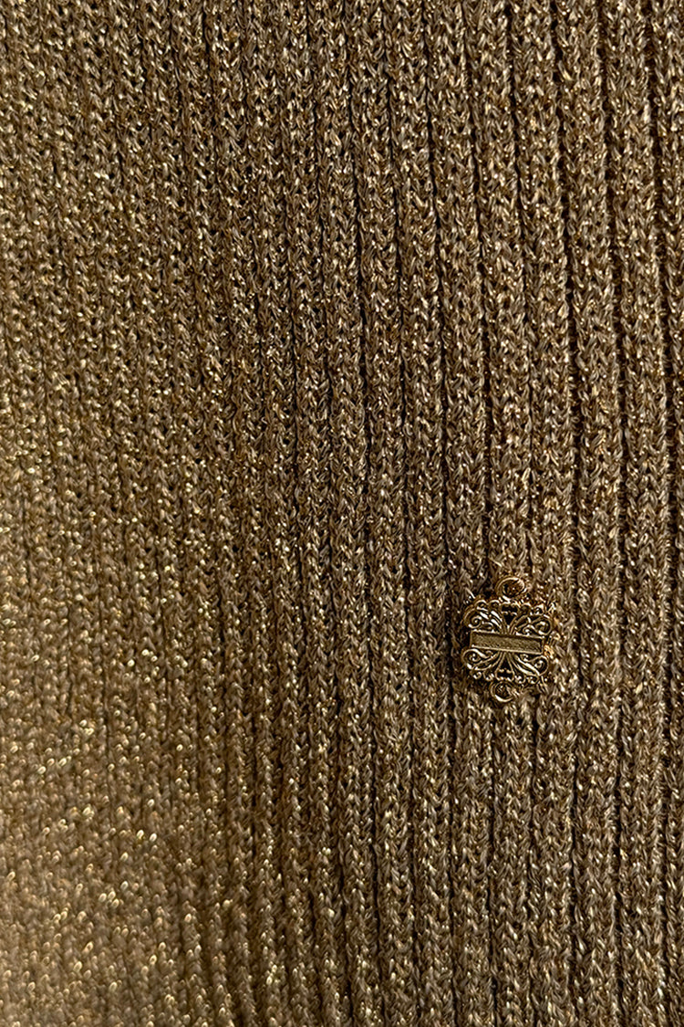 Gold Rib Knit Vest