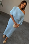 Ice Blue Plisse Tilly Dress