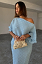 Ice Blue Plisse Tilly Dress