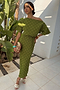 Khaki Plisse Tilly Dress