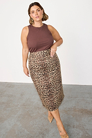 Thumbnail for Leopard Lucia Denim Jaspre Skirt