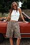 Leopard Lucia Scallop Pocket Long Shorts