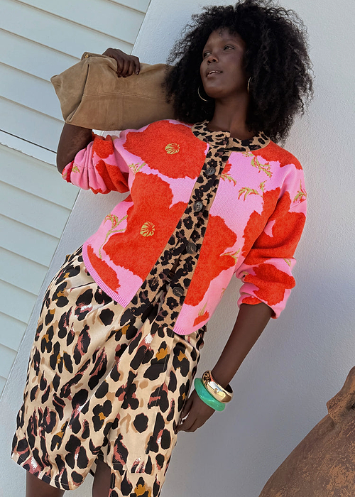 Brown Leopard Jaspre Skirt