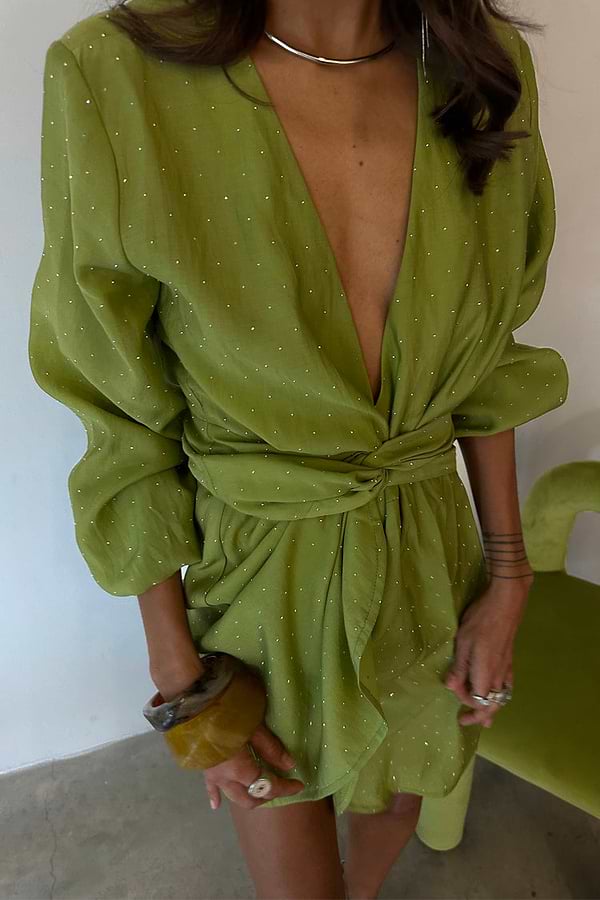 Lime Stud Mini Vienna Dress
