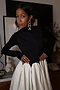 Black and Cream Mini Monika Dress Petite