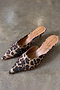 Leopard Denim Scallop City Mules