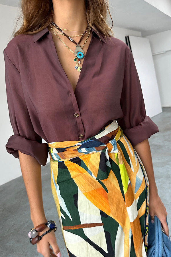 Palm Leaf Jaspre Skirt