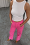 Pink Denim Scallop Detail Jeans Petite