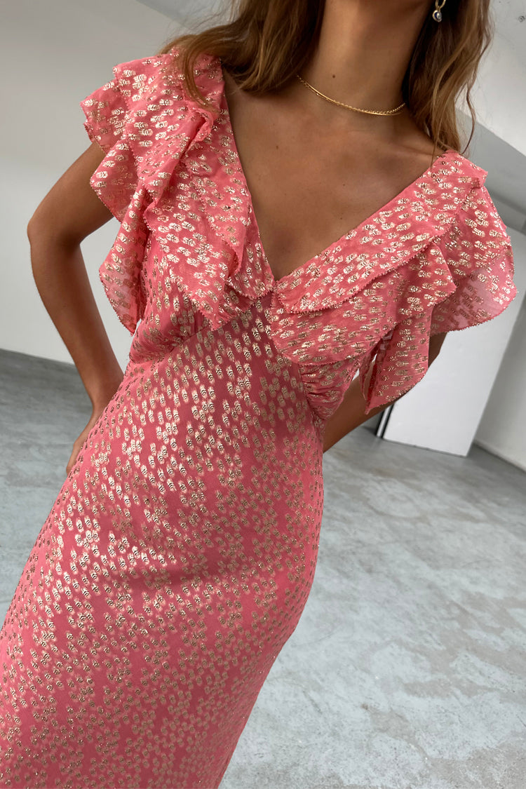 Pink Jacquard Tilda Dress Petite