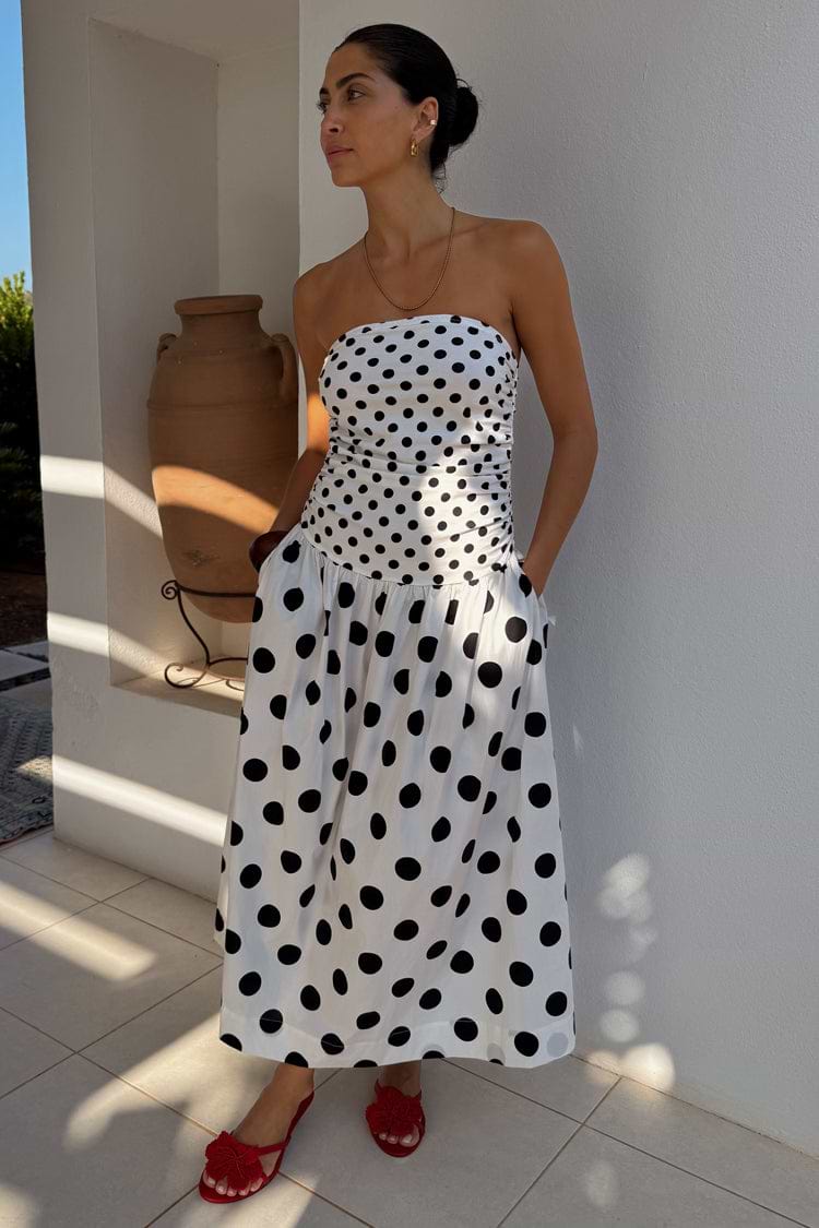 【ANDRESD】flocky dot dress flocky dot pants dress | ANDRESD