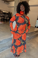 Thumbnail for Black Poppy Aria Mesh Dress