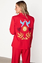 Red Sundazed Romance Blazer