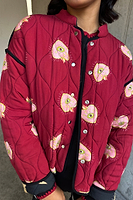 Thumbnail for caption_Model wears Reversible Mystical Quilted Jacket in size S