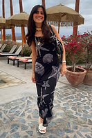 Thumbnail for Black Seashell Mesh Cami Dress