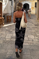 Thumbnail for Black Seashell Mesh Cami Dress