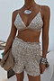 Silver Sequin Bra