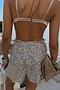 Silver Sequin Shorts