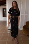 Black Shell Midi Leia Dress Petite