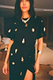 Black Shell Midi Leia Dress Petite