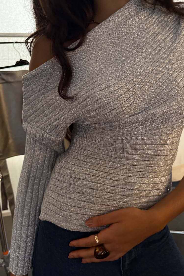 Silver Rib Knit Tilly Top – Never Fully Dressed
