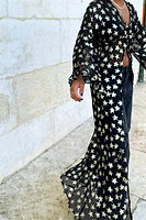 Thumbnail for Black Star Jacquard Isabella Dress