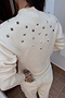 Ecru Studded Cardigan