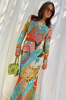 Thumbnail for Multi Sundazed Summer Mesh Dress