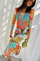Thumbnail for Multi Sundazed Summer Mesh Dress