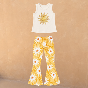 Girl's Yellow Sun Cotton Set