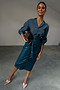 Teal Vegan Leather Jaspre Skirt