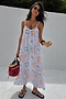 White Island Cross Stitch Maxi Dress