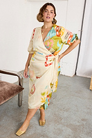 Thumbnail for Multi Sundazed Summer Vienna Wrap Dress
