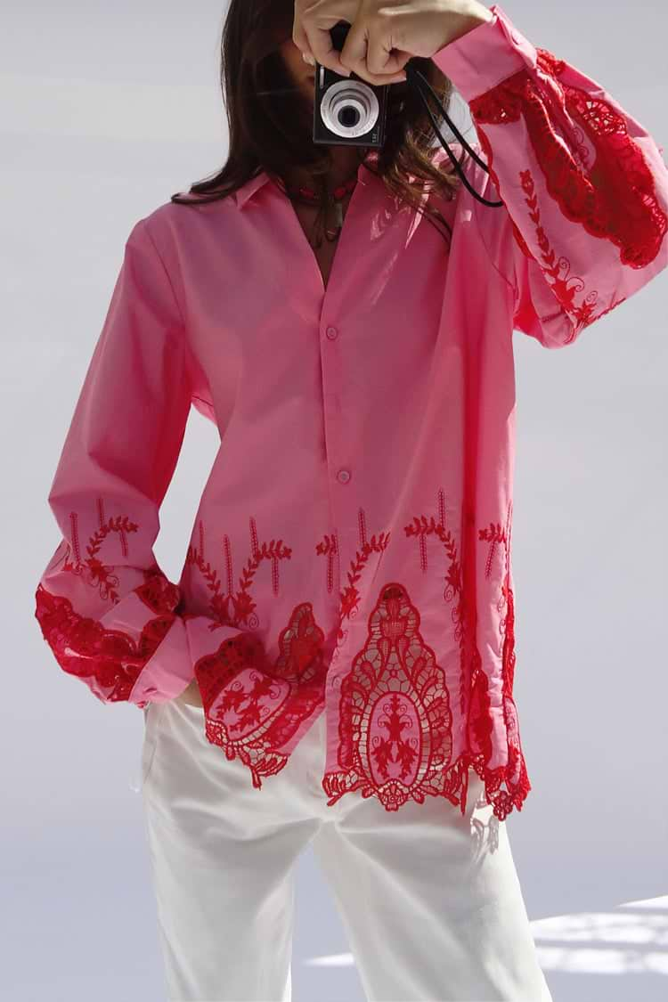 Pink and Red Ivanina Shirt