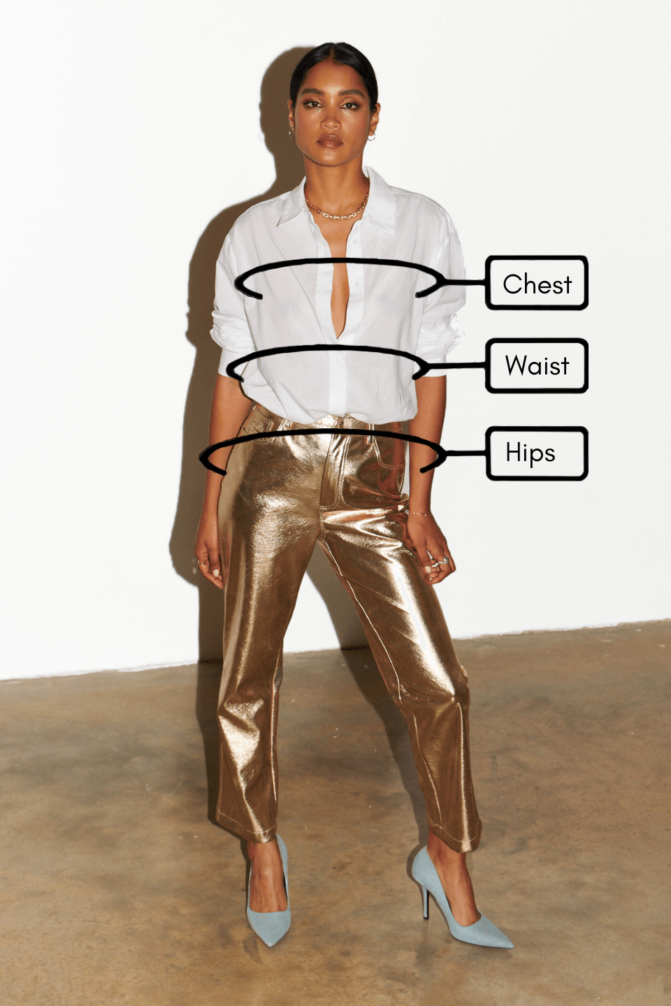 Gold Vegan Leather Trouser – Never Fully Dressed