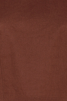 Thumbnail for Brown Cotton Linen Racer Top