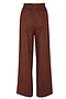 Brown Cotton Linen Demi Trouser