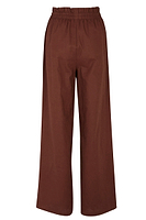 Thumbnail for Brown Cotton Linen Demi Trouser