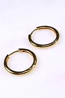 Thumbnail for Gold Plated Huggie Hoop Earrings 15mm