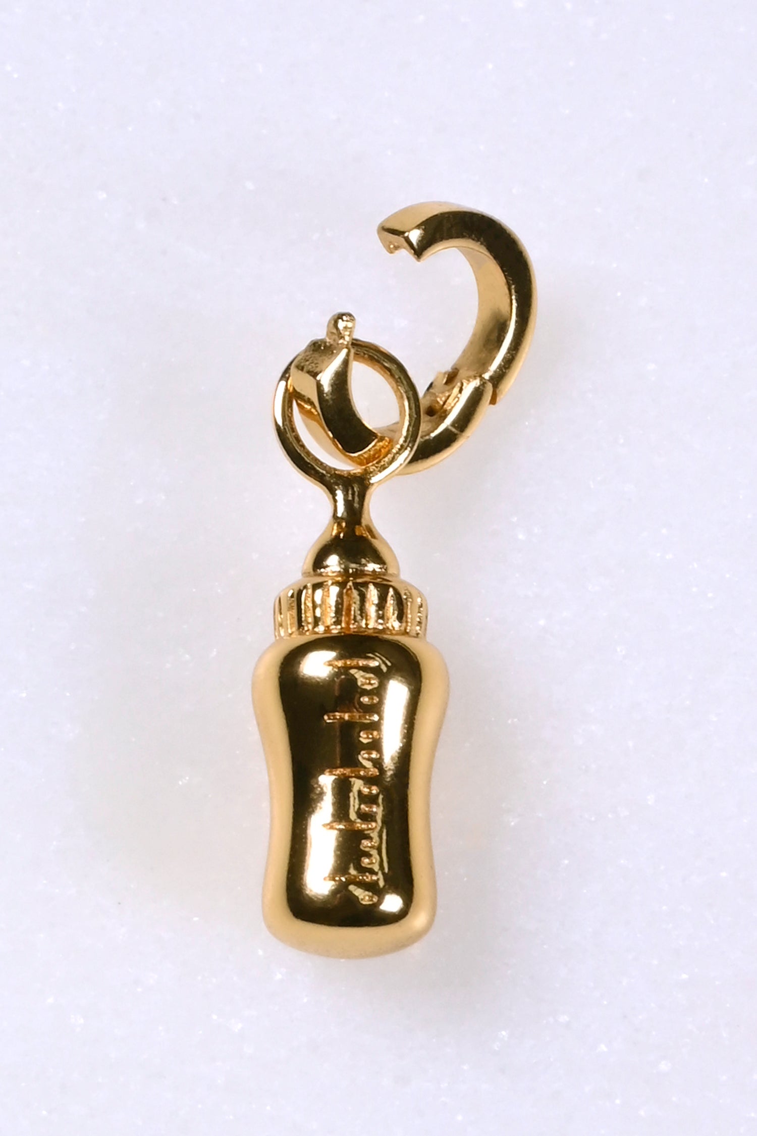 Gold Plated Baby Bottle Charm