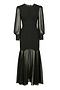 Black Dobby Midi Dress