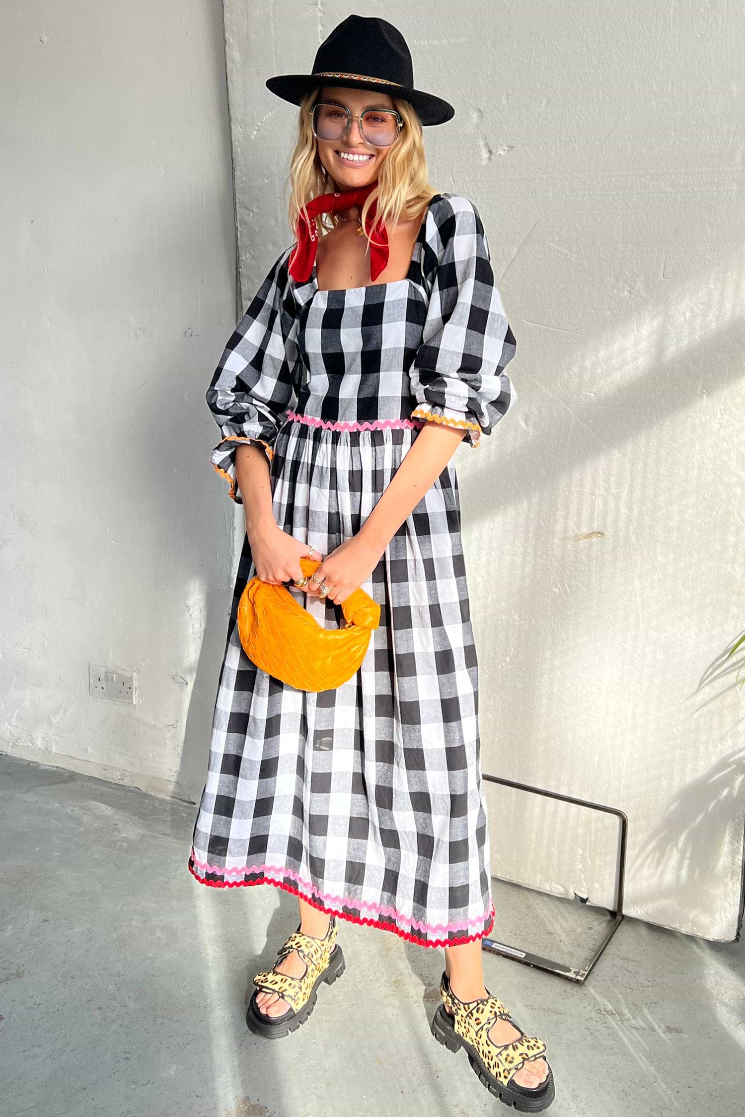 Gingham Macy Midi Dress