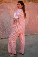 Thumbnail for Pink Stripe Elissa Wide Leg Trousers