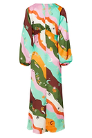 Thumbnail for Multi Peace And Love Midi Dress